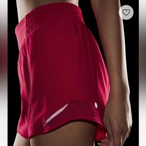 Lululemon Red Hotty Hot Shorts